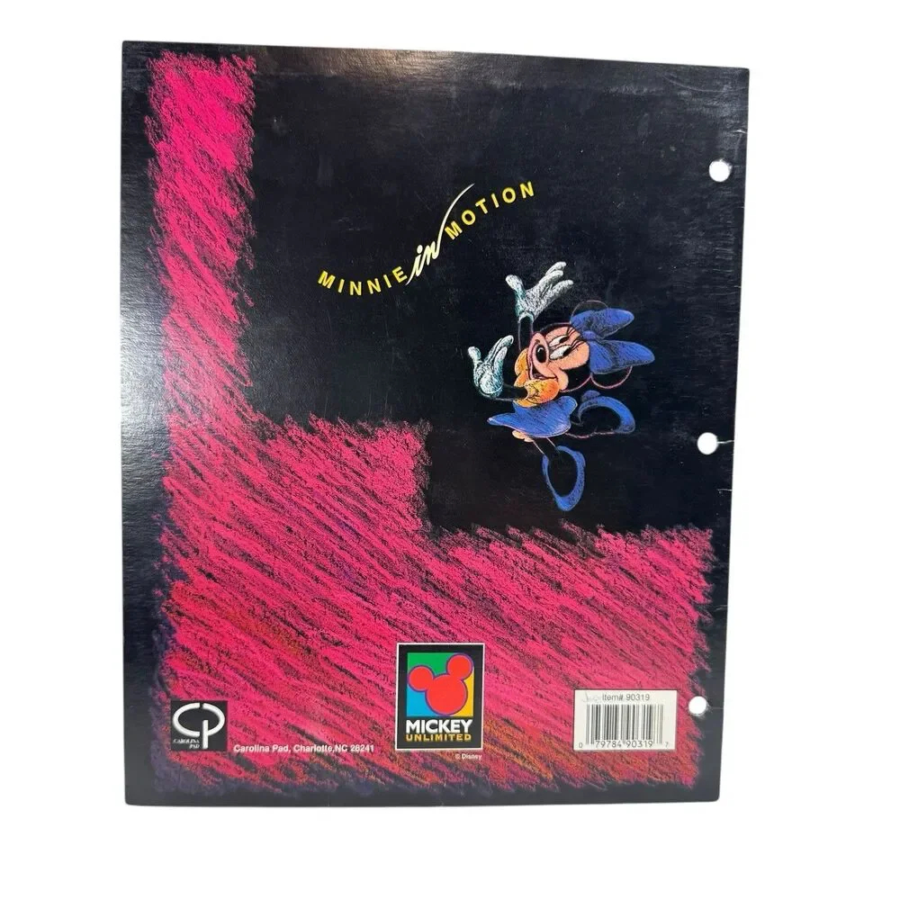 Vintage 90’s Disney Minnie Mouse in Motion Mickey Unlimited School Folder